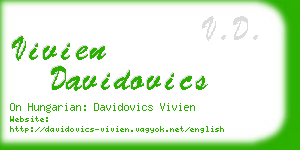 vivien davidovics business card